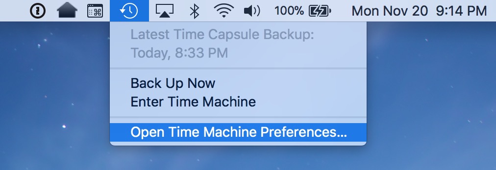 time machine stuck on preparing backup