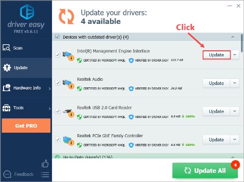 driver easy perform update