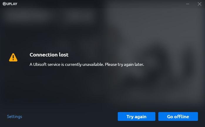 A Ubisoft Service is Currently Unavailable