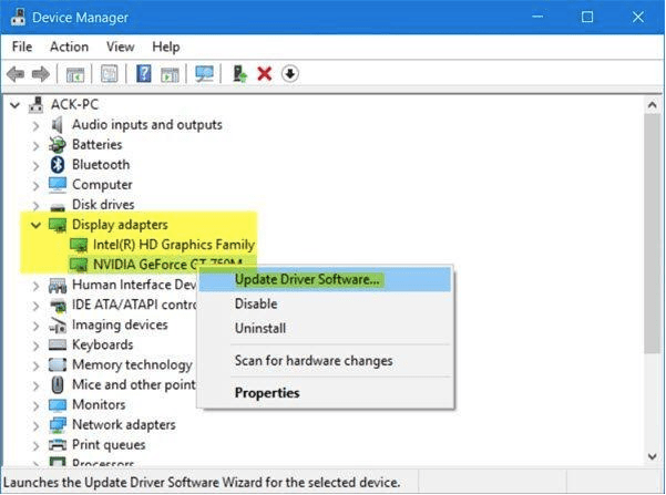 display adapter driver