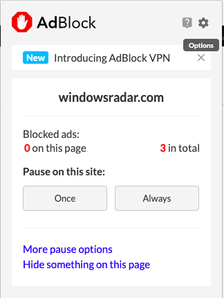 AdBlock settings