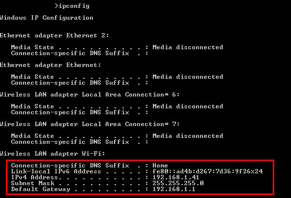 Note down the IPV4 address.