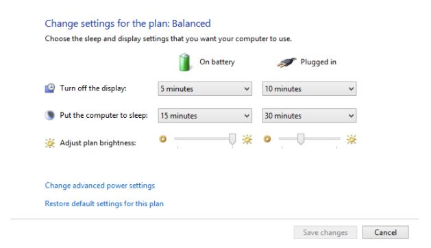 Change Sleep Settings In Windows 10