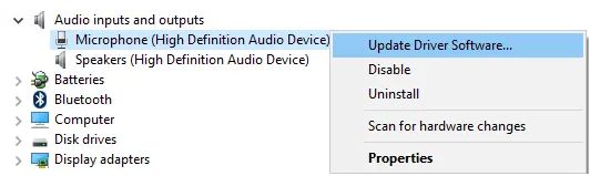 Audio, inputs and outputs