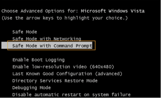 Safe Mode With Command Prompt