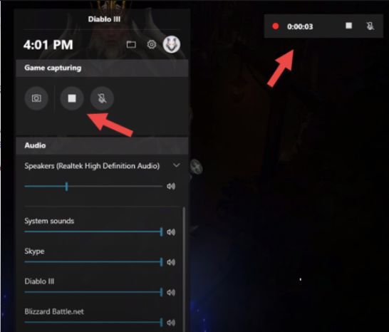 Xbox Game Bar for recording screen