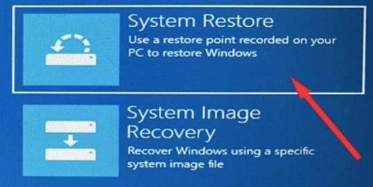 system restores window