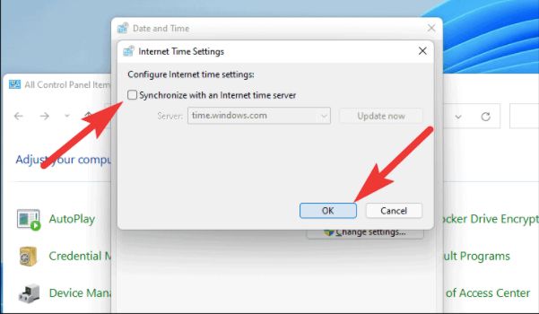 Synchronize with an Internet timer