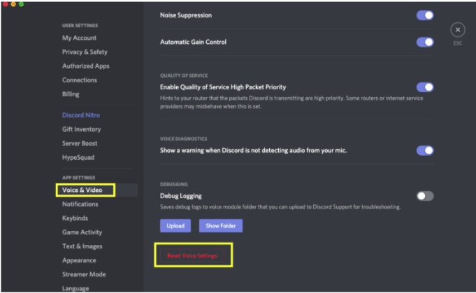 Discord Voice Settings