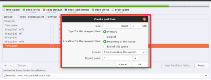 create partition window