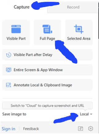 Awesome screenshot option in Edge