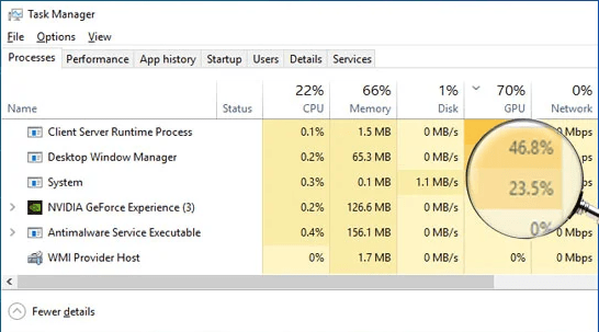 Desktop Windows Manager high GPU error