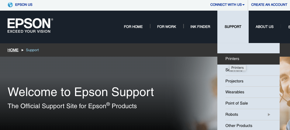 Epson’s official website.  