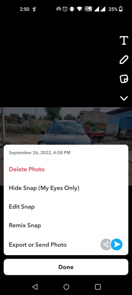 Remove Snapchat Filters from saved pictures