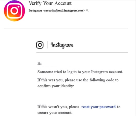 Instagram's official email address 