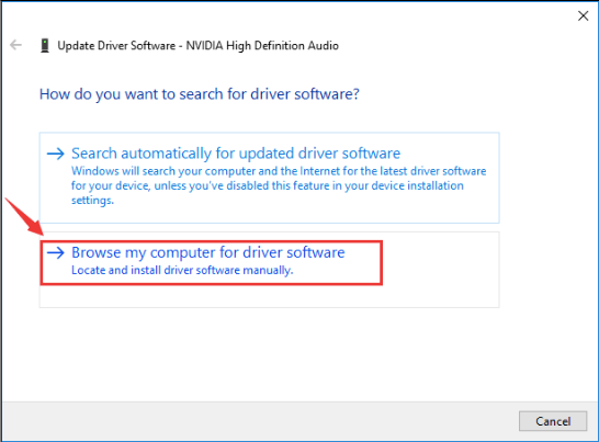 Search for driver software