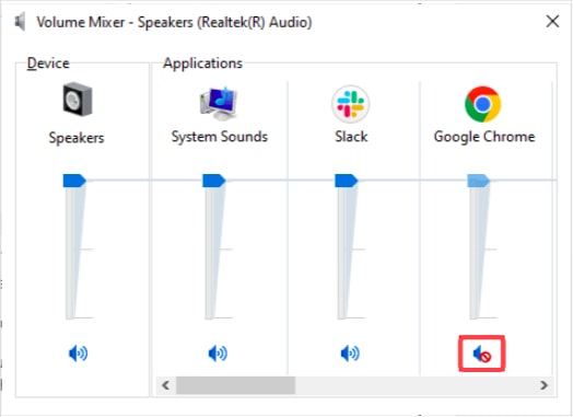 Volume Mixer - Speakers