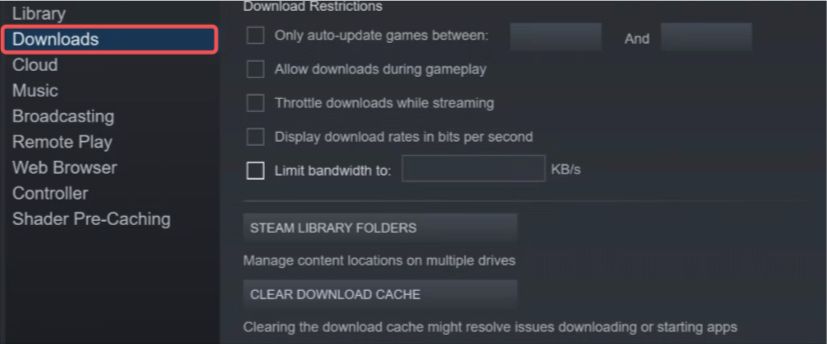 Clear Download Cache