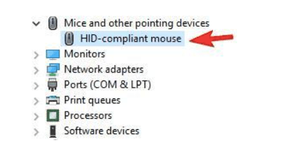 HID-compliant mouse