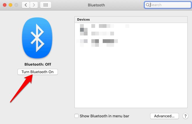 icon to turn on bluetooth in windows 10 missing