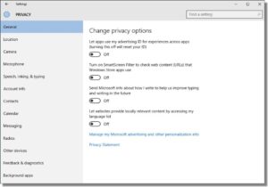 How To Change Privacy Settings In Windows 10