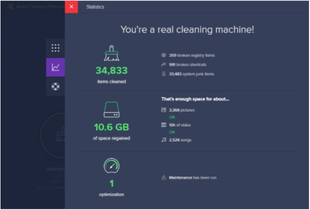 Avast Cleanup 1
