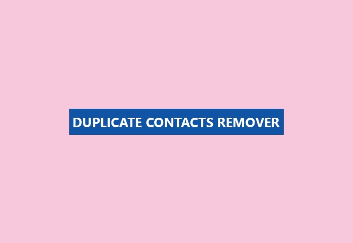Duplicate Contact Remover Apps