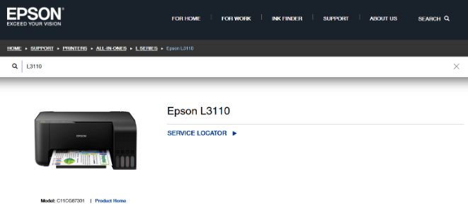 official website of Epson